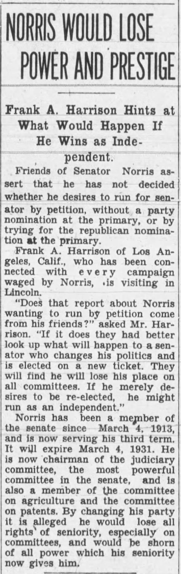 Clipping from Lincoln Journal Star